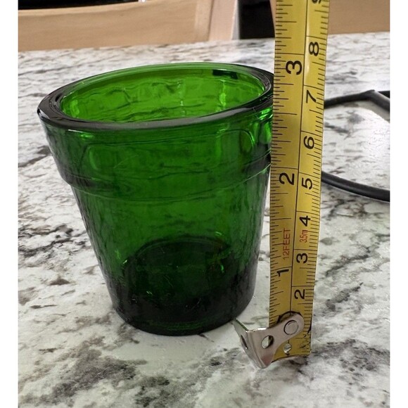 Vtg.Cast Iron Heart Mosser Green Glass Votive/Planters Candelabra Made In USA - Picture 8 of 11